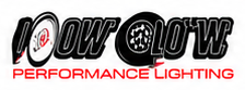 GlowGlow Performance Lighting logo in black, red, and white