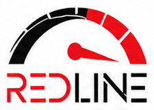 Redline logo with a black and red speedometer gauge above the wordmark.