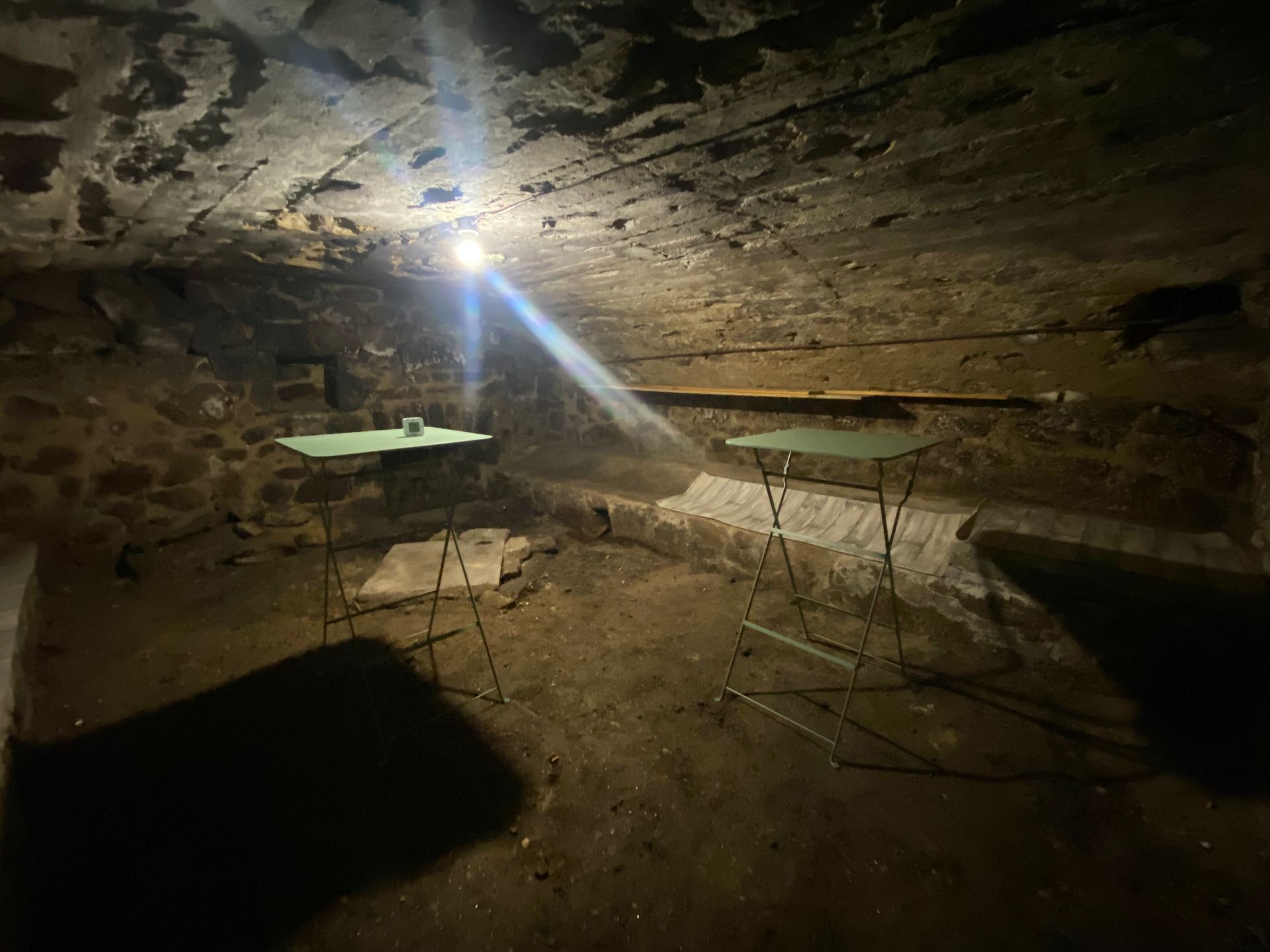 Le Carnotzet ou la cave voutée, venez vous mettre au frais autour de 15 degrés, idéale en ce moment 