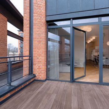 Patio with window doors