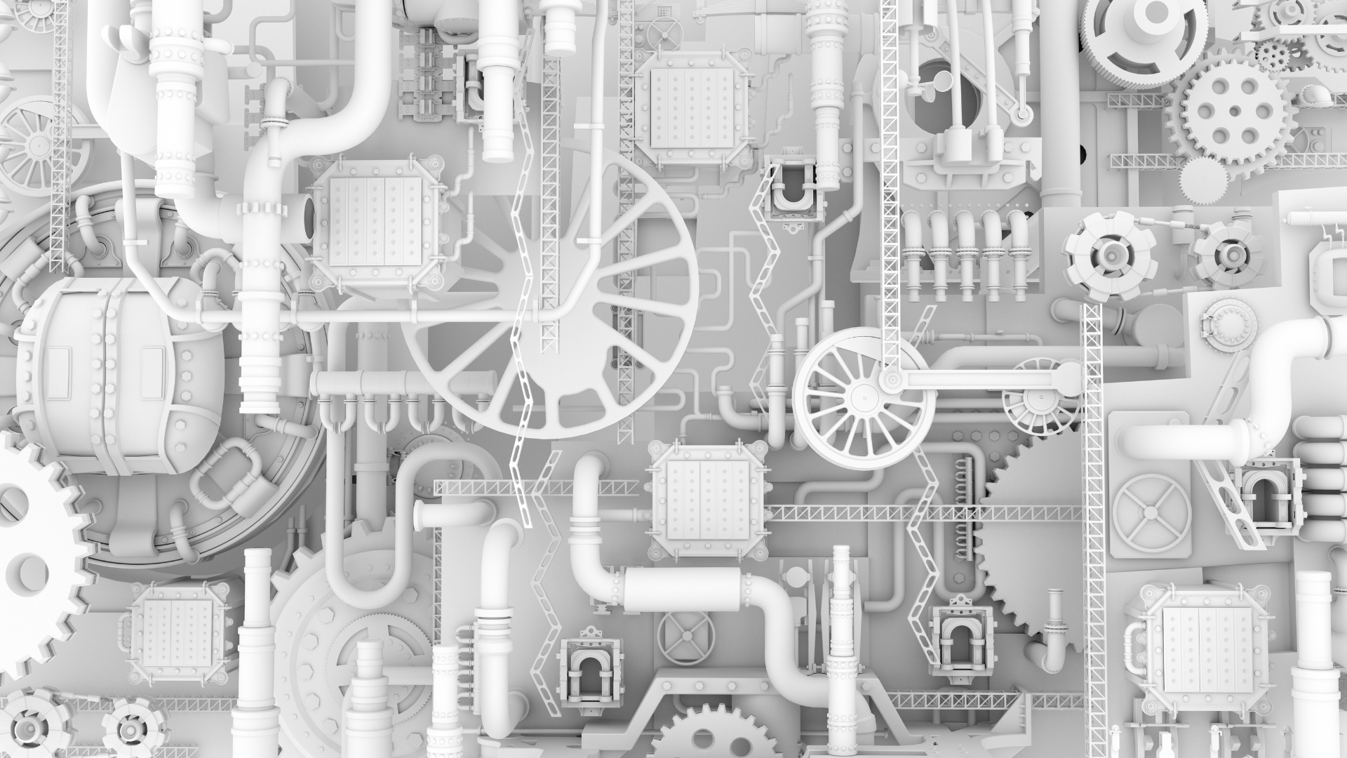 It looks like a machine with a lot of pipes and gears.