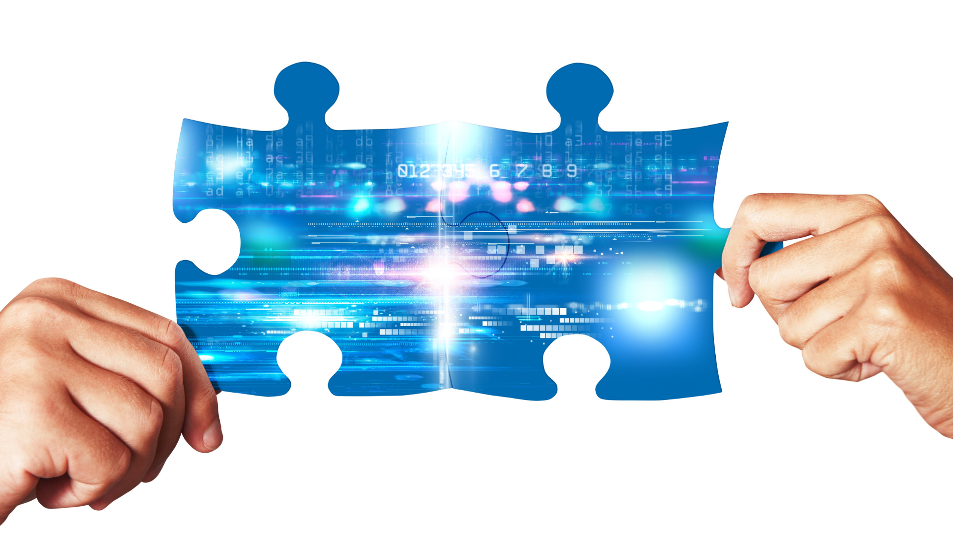 A person is holding two puzzle pieces in their hands.