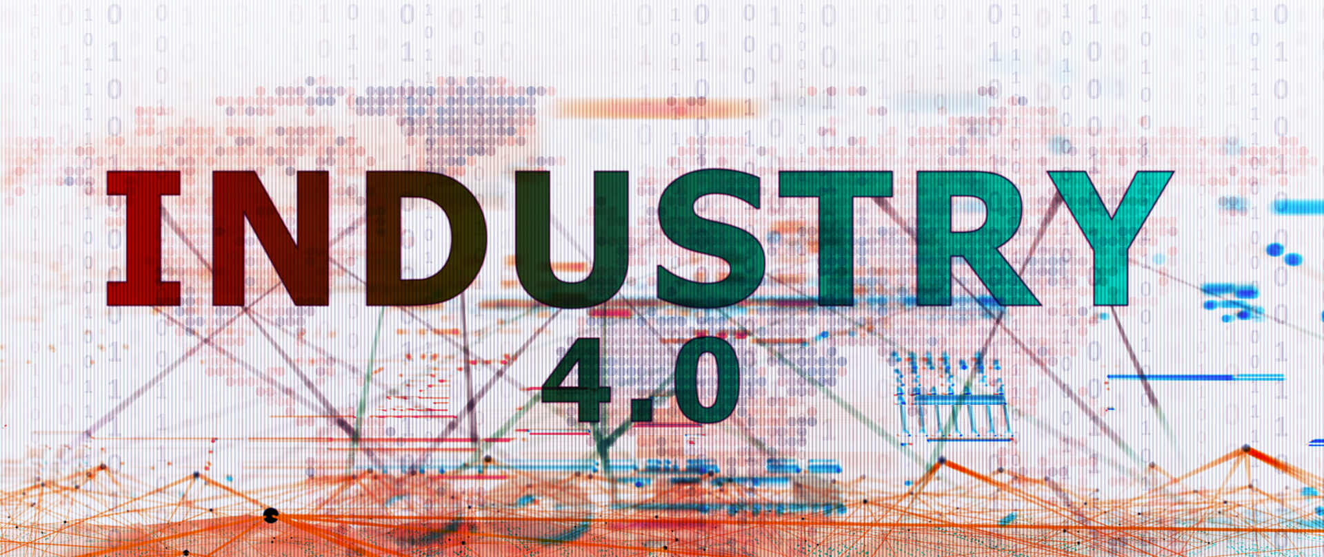 The word industry 4.0 is on a computer screen.