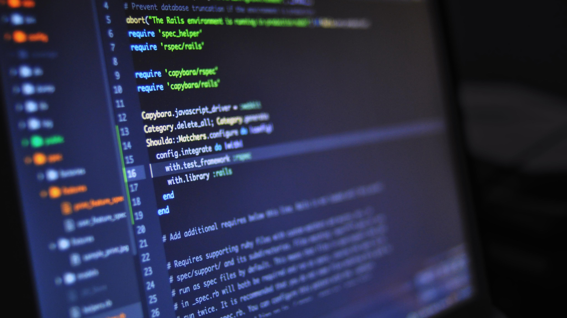 A close up of a computer screen with a lot of code on it.