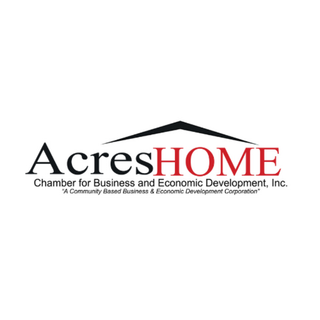 Logo for AcresHOME Chamber for Business and Economic Development, Inc. with a house icon above the name.