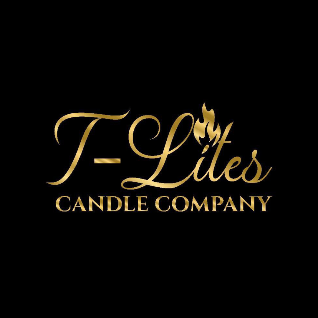 Gold logo on black:
