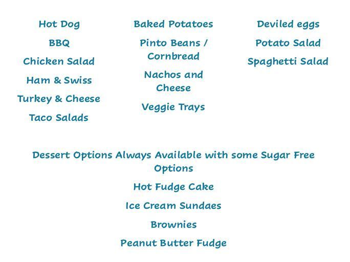 The menu for the week
