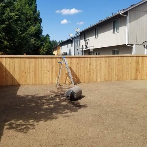 Wood Fence After Work — Lakewood, WA — DOVE LANDSCAPING Wood Fence After Work — Lakewood, WA — DOVE LANDSCAPING