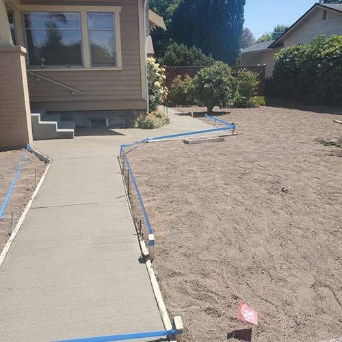 Residential Walkway At Work — Lakewood, WA — DOVE LANDSCAPING Residential Walkway At Work — Lakewood, WA — DOVE LANDSCAPING
