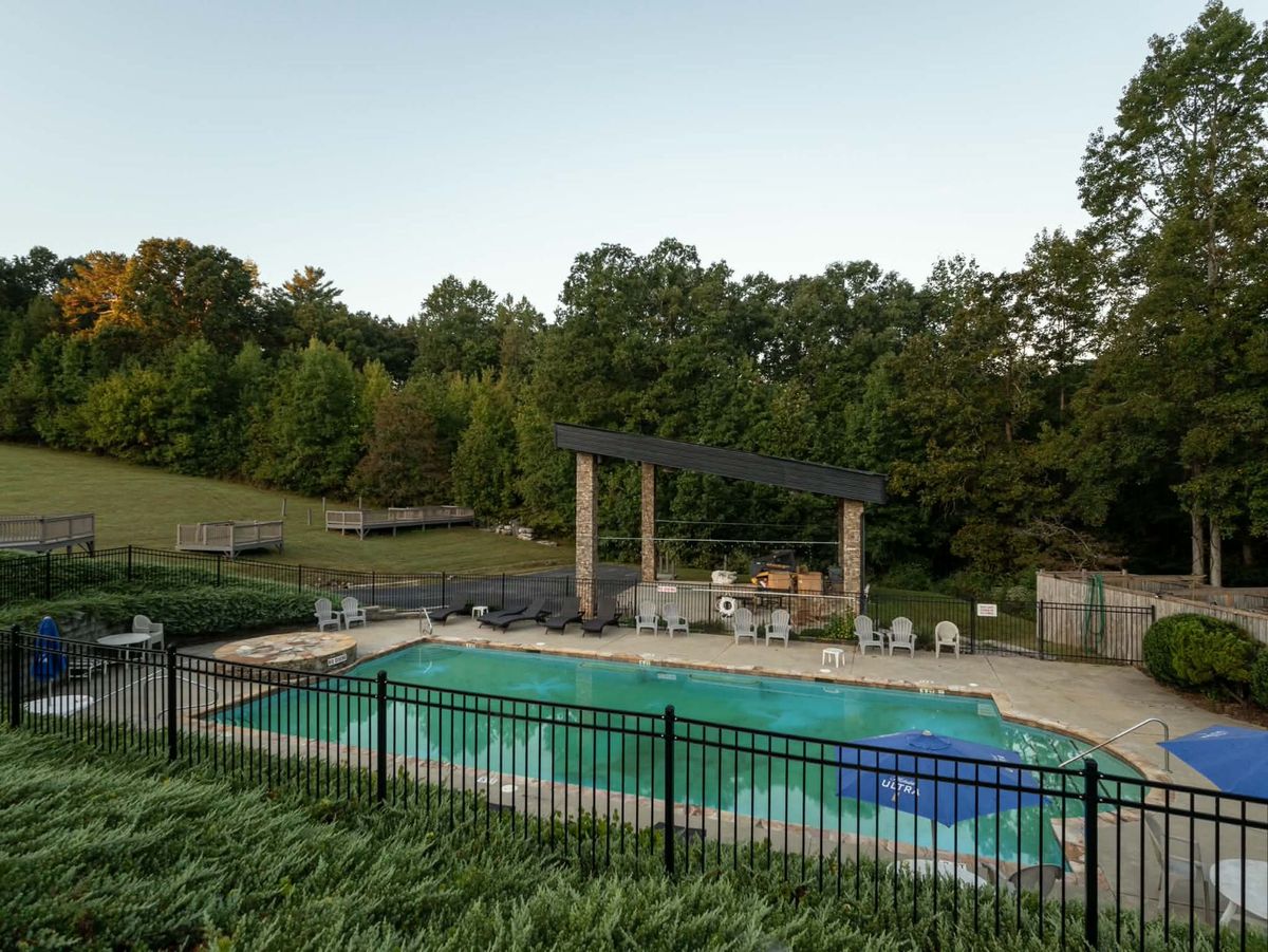 Pool deck amenity at a North Georgia vacation rental