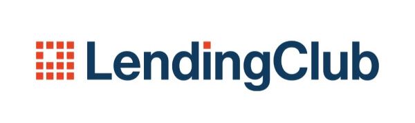 LendingClub logo with a red and white grid next to the blue text.