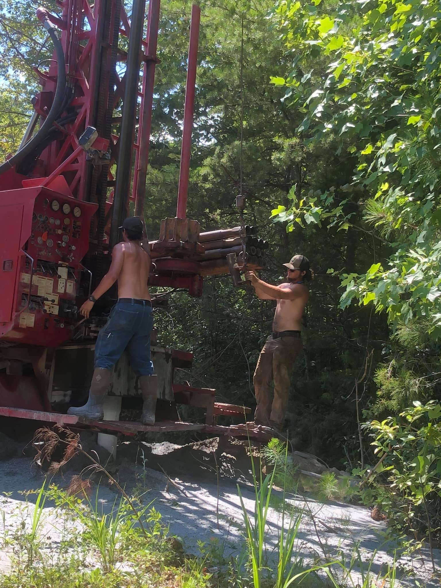 Staffs Operating The Truck Driller | Candler, NC | Clyde Sawyers & Son Well Drilling