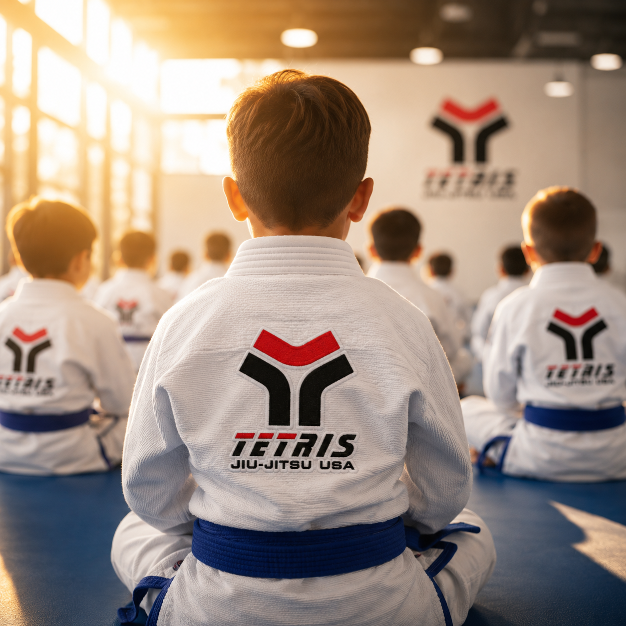 Students practice Brazilian Jiu-Jitsu drills at Tetris Jiu-Jitsu in Orlando, FL.