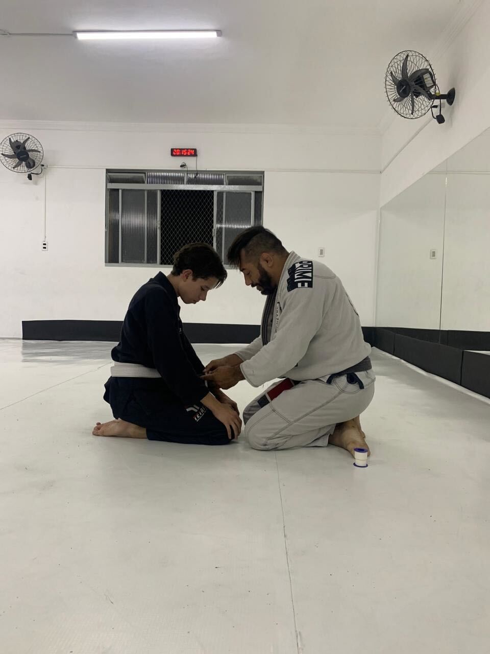 Kids practice safe grappling drills at Tetris Jiu-Jitsu in Orlando, FL, building confidence.