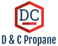 DC Propane logo with blue &ldquo;DC&rdquo; inside a red hexagon and red underline
