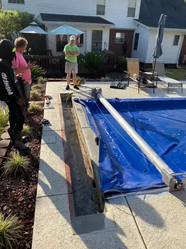 Pool With Cover - Summerville, SC - Woodrum Concrete LLC