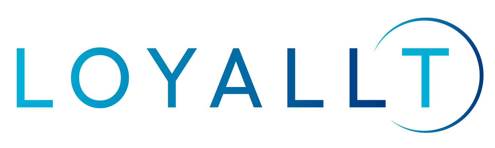 The logo for loyallt is blue and white on a white background.