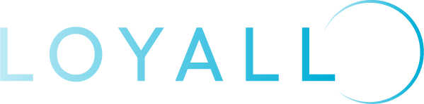 The word loyalty is written in blue letters on a white background.