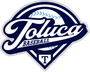 Toluca Baseball logo in navy blue, white, and light blue. Includes a baseball diamond shape and baseball.
