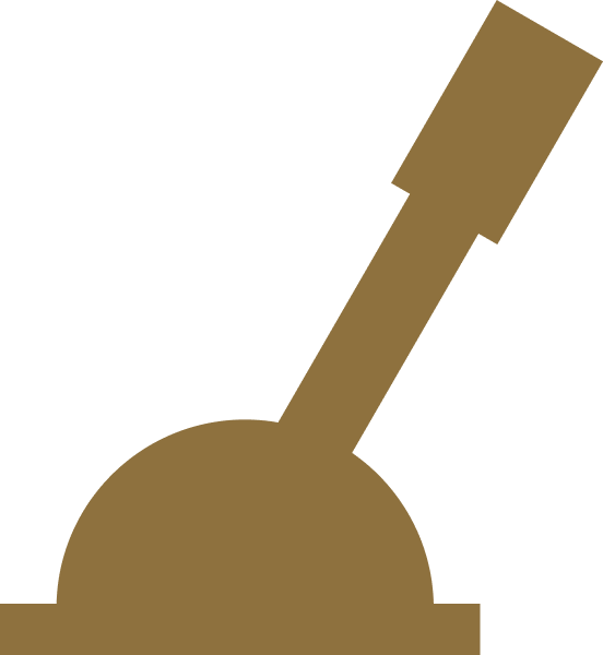 Gold silhouette of a bottle with a slanted handle on a white background