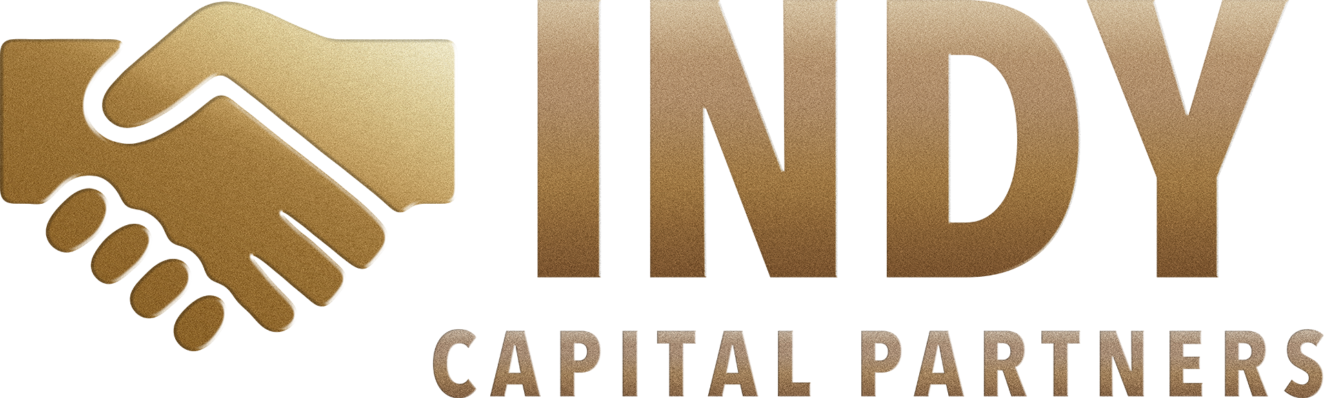 Gold handshake logo with “INDY CAPITAL PARTNERS” text on white background