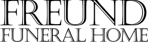 Logo for Freund Funeral Home. Text reads "FREUND FUNERAL HOME" in a serif font.