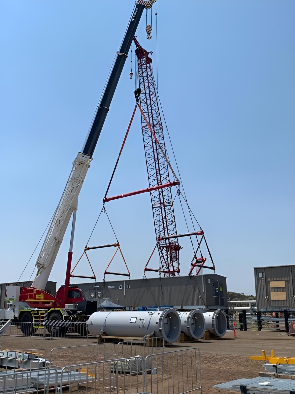 A Large Crane is Lifting a Large Object in the Air — Advanced Industry Training In South Townsville, QLD