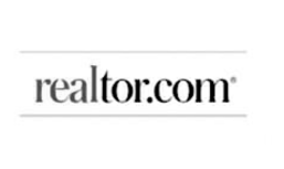 A black and white logo for realtor.com