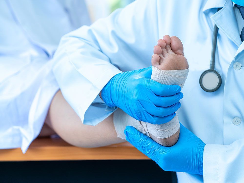 Adding Bandage On Feet — Sterling Heights, MI — Intracare Surgery Center