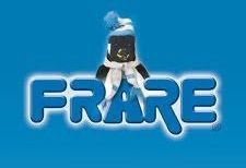 Logotipo de FRARE con un pequeño astronauta blanco sobre fondo azul.