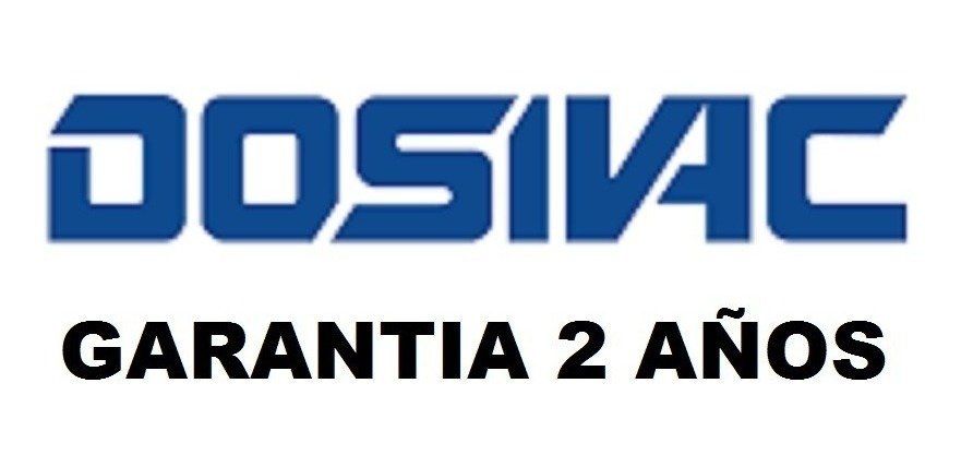 DOSIVAC logo in blue with text “GARANTÍA 2 AÑOS” in black