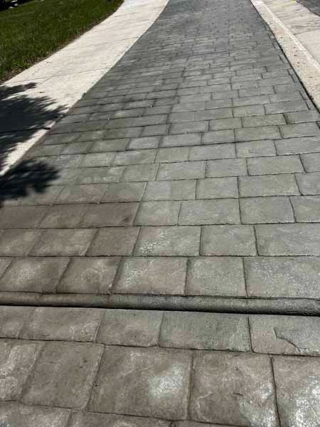 stamped and colored concrete