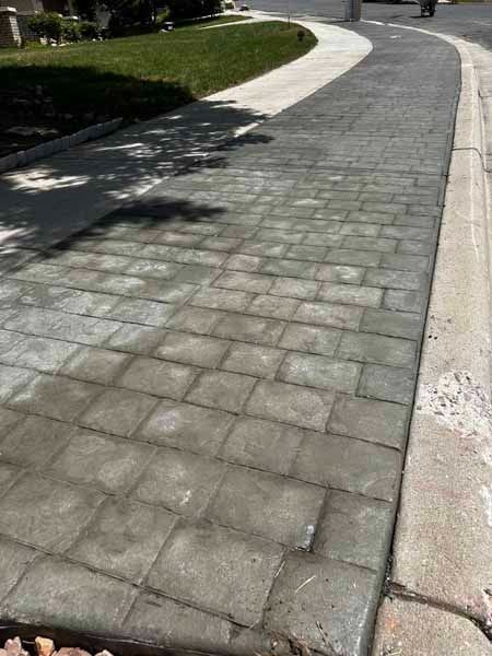 stamped and colored concrete