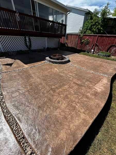 stamped and colored concrete