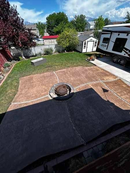 stamped and colored concrete
