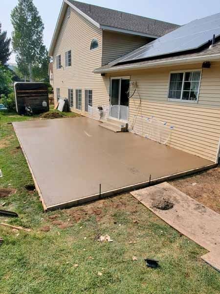 stamped and colored concrete