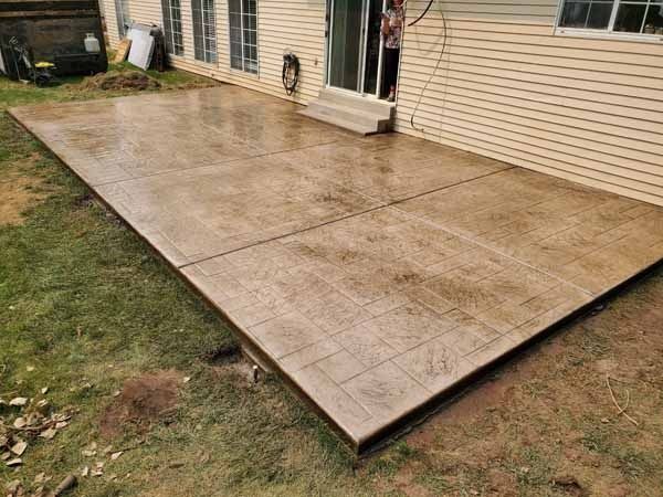stamped and colored concrete