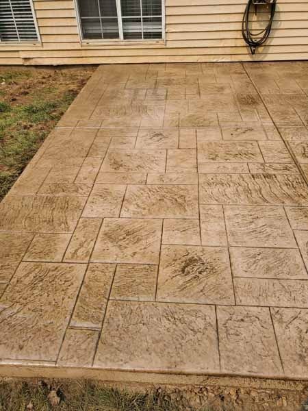 stamped and colored concrete