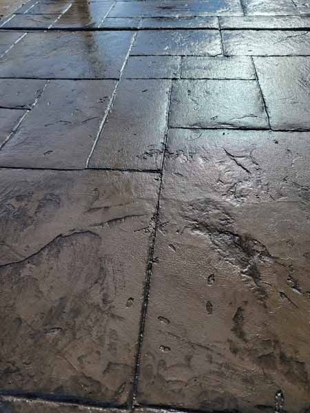 stamped and colored concrete