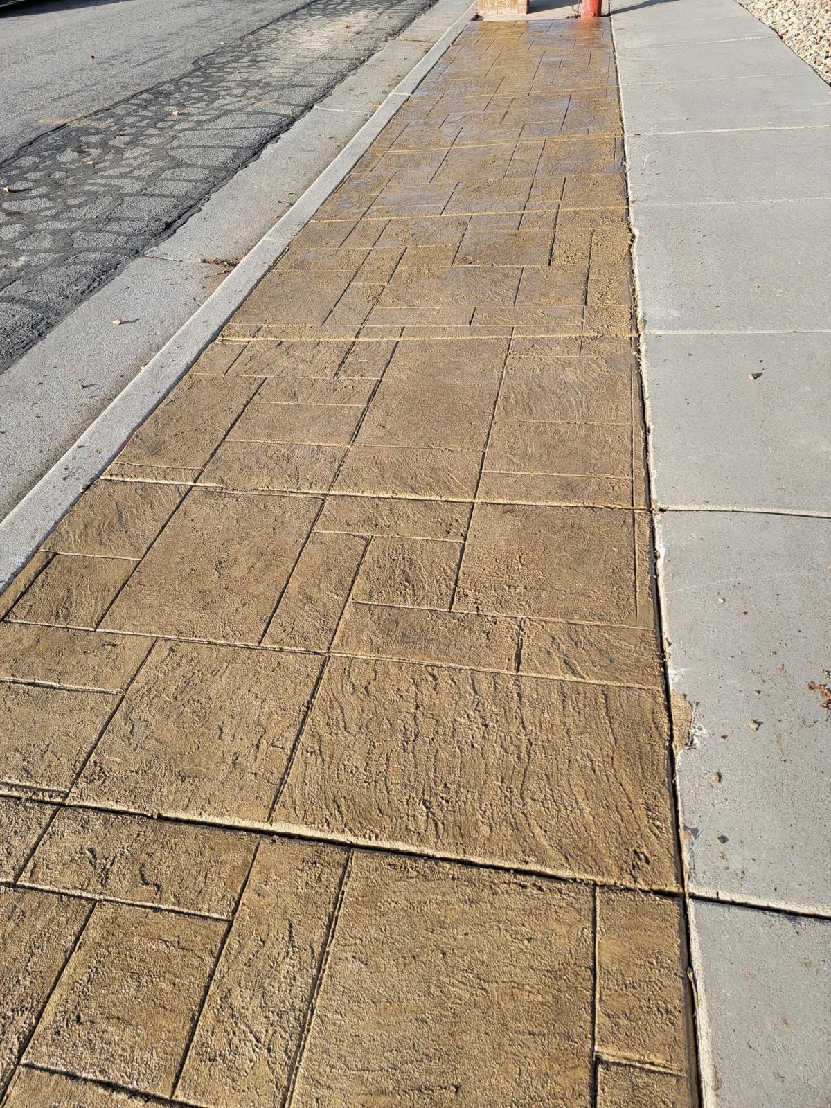 stamped and colored concrete
