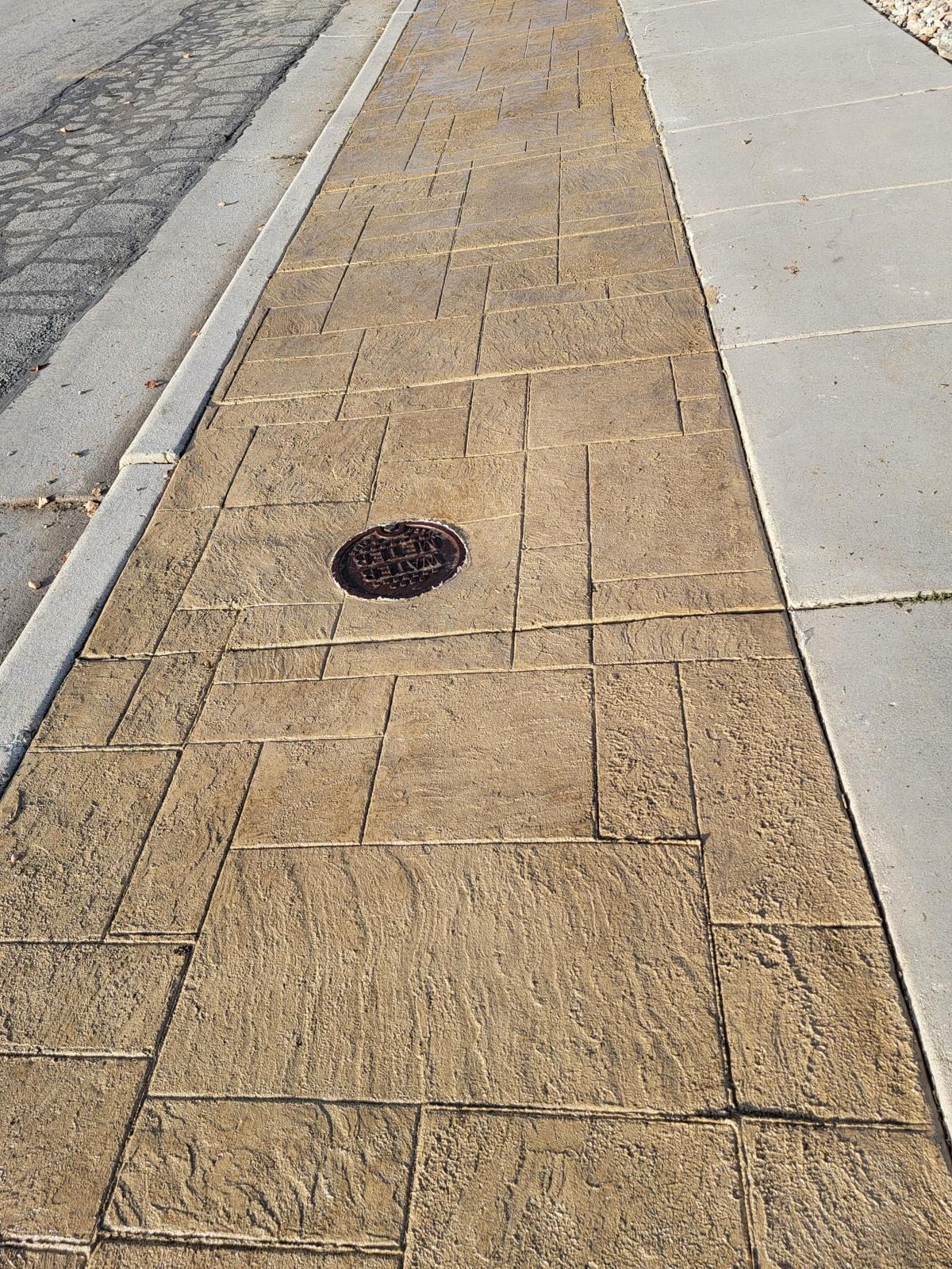 stamped and colored concrete