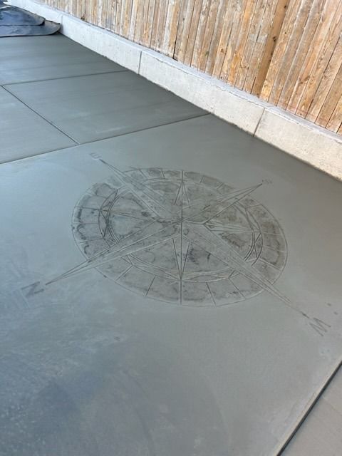stamped and colored concrete