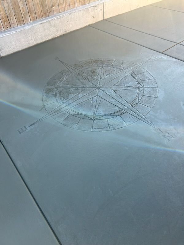 stamped and colored concrete