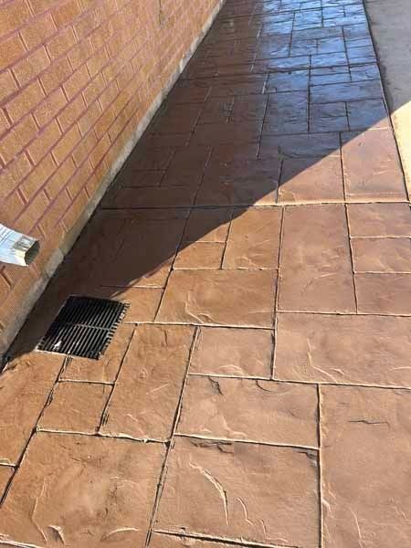stamped and colored concrete