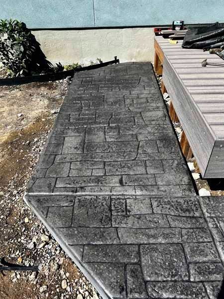stamped and colored concrete
