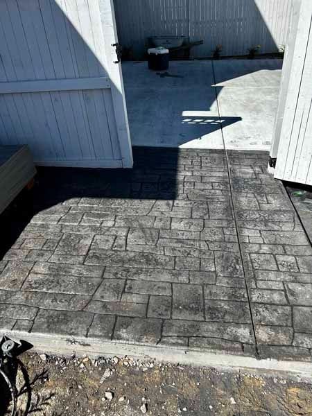 stamped and colored concrete