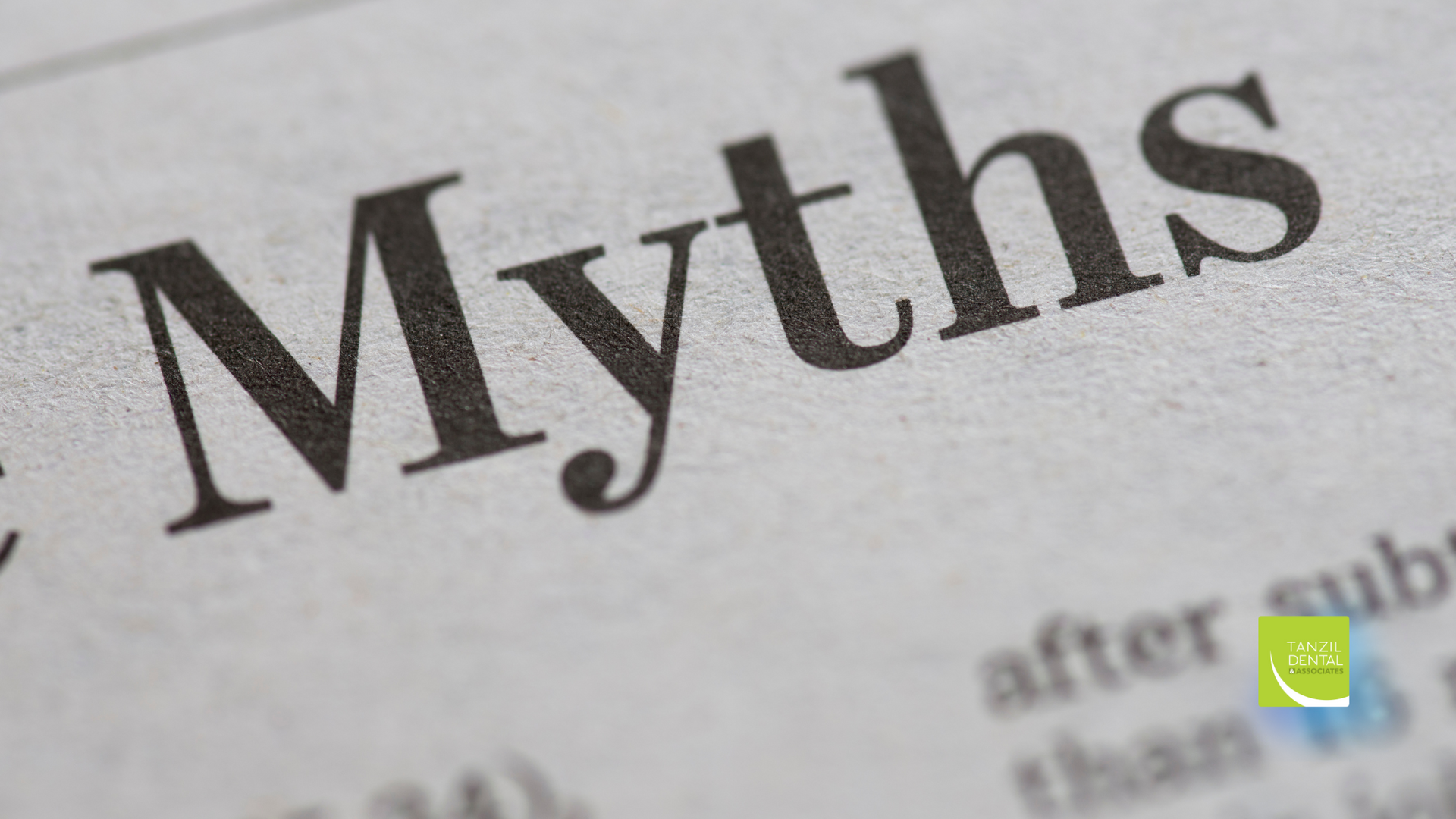 A close up of the word myths on a newspaper