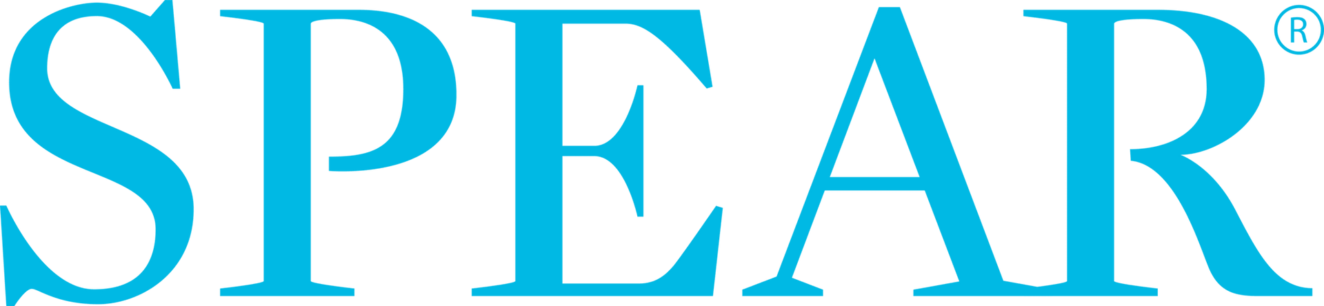SPEAR in light blue text with a registered trademark symbol.