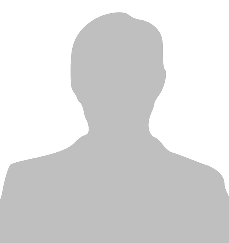 Gray generic profile silhouette on a white background