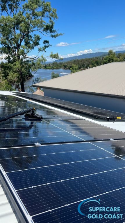 A Row of Solar Panels on the Roof of a Building — Supercare Gold Coast in Coolangatta, QLD